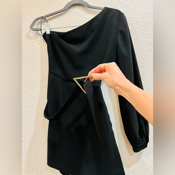 AMANDA UPRICHARD Santos Romper Black Bottega Belt Buckle - Picture 4 of 6